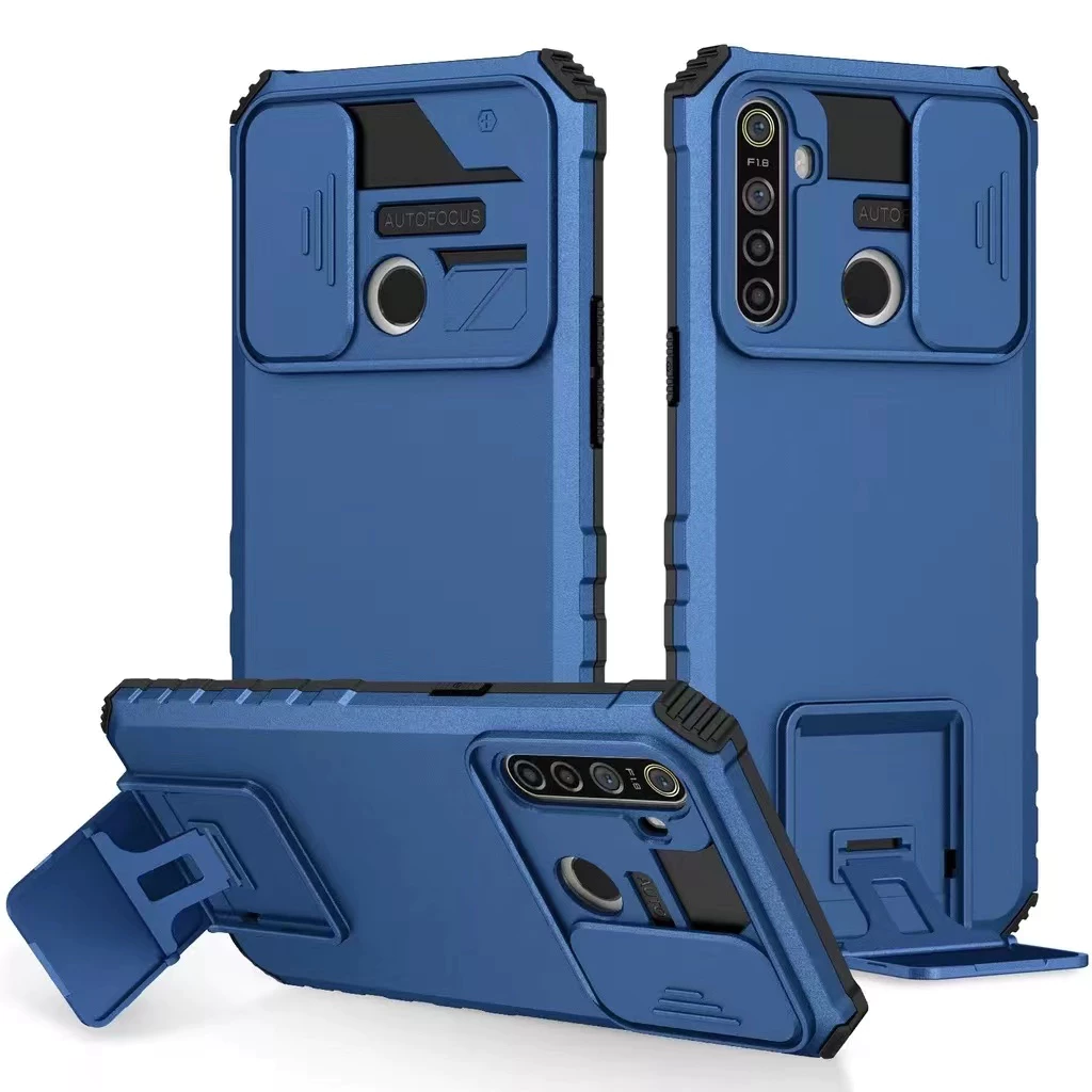 เคสกันกระแทก กันรอยกล้อง Case Oppo Realme 5 5s 5i Realme 6i เคสโทรศัพท์ มีขาตั้ง ตั้งได้ ส่งจาทไทย