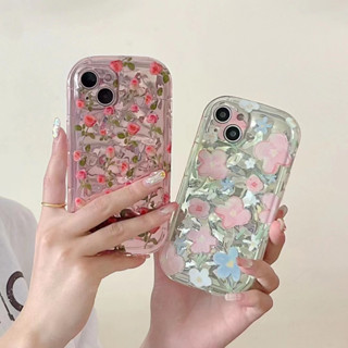 ✨สไตล์ใหม่✨เคสไอโฟน 14 Pro Max เคส for 11 12 13 Pro Max ดอกไม้ เคสพกพาสะดวก iPhone 13 Case เคสกันกระแทก