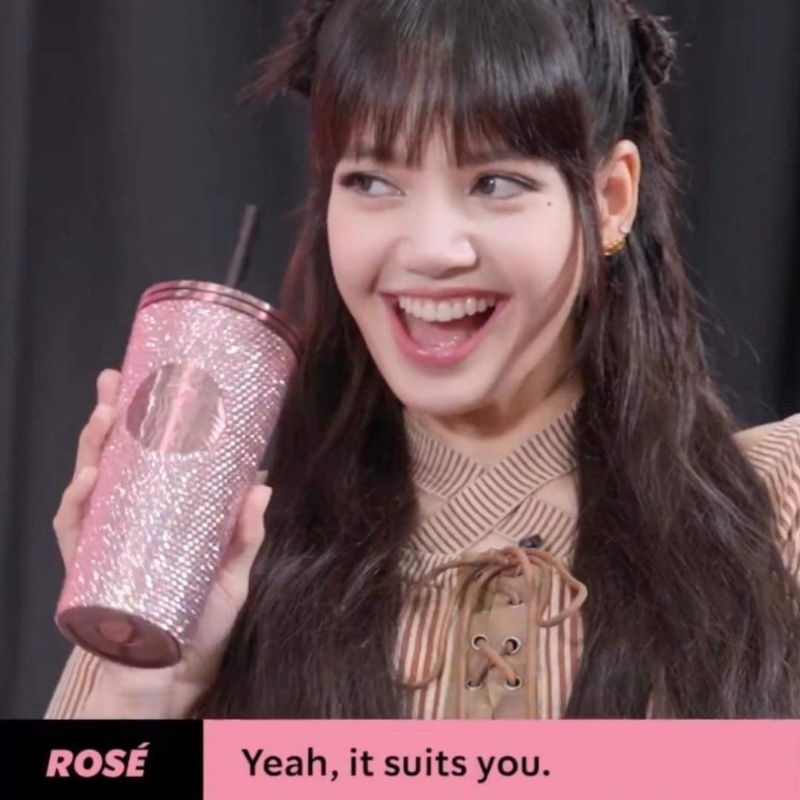 Starbucks x black pink sippy cup lisa full of diamonds – chuxinxiaopu