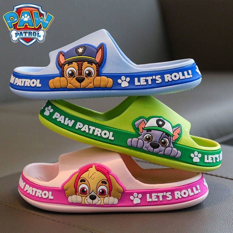 พร้อมจัดส่งในไทย Paw Patrol รองเท้าสำหร้บเด็กชายและหญิง กันลื่น ลายการ์ตูนป้องกันการลื่นEva สำหรับเด็ก สินค้าพร้อมส่ง