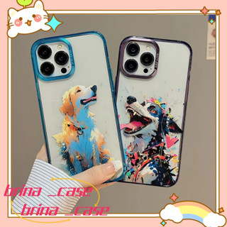 ❤️ส่งของขวัญ❤️ เคสไอโฟน 11 12 13 14 Pro Max ลูกสุนัข ความนิยม แฟชั่น สไตล์คู่รัก หวานเท่ Case for iPhone ป้องกันการตก