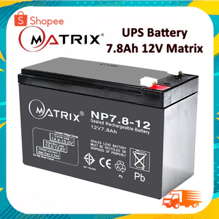 แบตเตอรี่เครื่องสำรองไฟ UPS Battery Matrix 5.5Ah /7.8Ah /9Ah /12Ah.12V คุณภาพดี ไฟเต็ม
