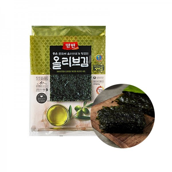 พร้อมส่ง 동원 올리브김 สาหร่ายพร้อมทาน(แผ่นใหญ่) รสน้ำมันมะกอก Dongwon Seaweed 20g - รูปที่ 2