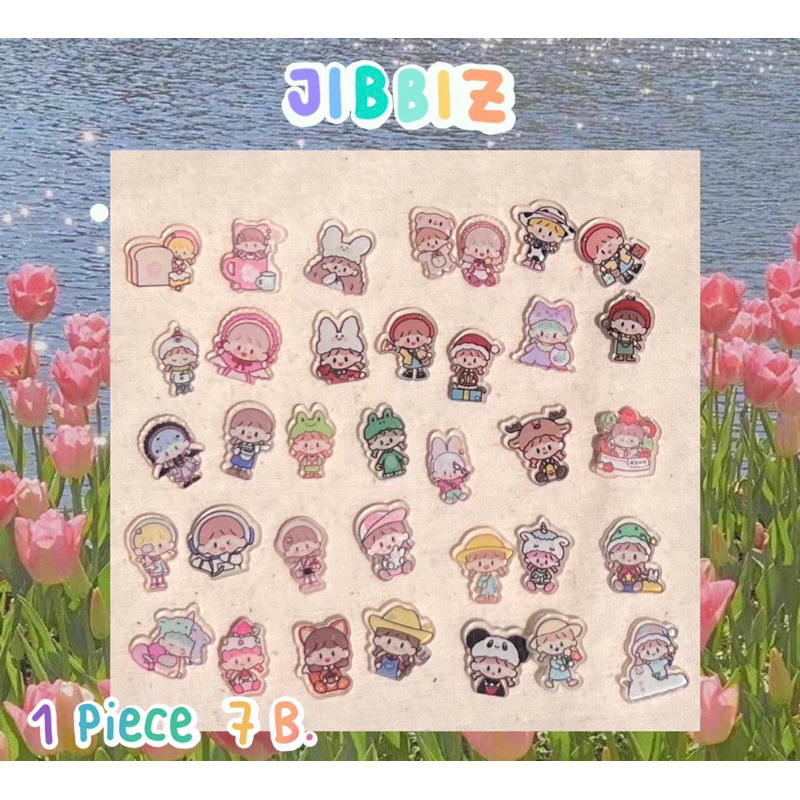 จิบบิซ jibbitz พร้อมส่ง ที่ติดรองเท้า ตัวติดรองเท้าหัวโต cross crocs แคร์แบร์ จิ๊บบิทcarebear jibbit