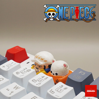 Keycaps คีย์แคป Artisan Set ทราฟัลการ์ ลอว์ และ เปโป (One piece) งาน Handmade