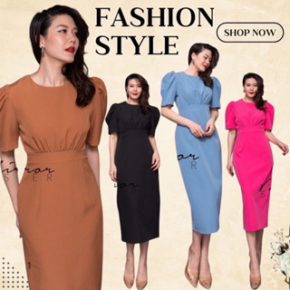 MiRRoRSiSTERs HaZZ DReSS #30114.1 เดรสแขนพองไปงาน