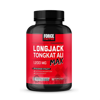 💊Force Factor Fundamentals, LongJack Tongkat Ali Max, 1,200 mg(60 Capsules) เพิ่มสมรรถภาพทางเพศและซัพพอร์ตการฝึกซ้อม