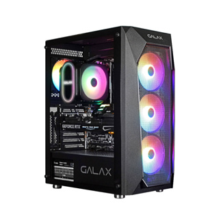 GALAX ( เคสคอมพิวเตอร์ แบบเปล่า ๆ ) CASE REVOLUTION-05 RGB BLACK / WHITE ATX MID TOWER