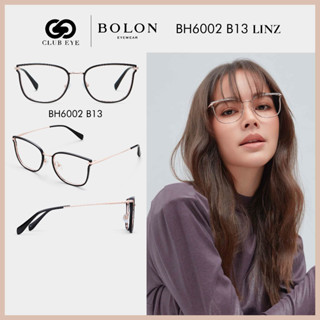 BOLON กรอบแว่นตา โบลอง รุ่น LINZ BH6002 B13 ทรง Cat eye สีดำ|โรสโกลด์ ของแท้ มีประกัน [FW22]