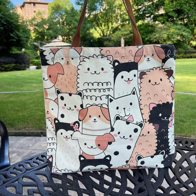 กระเป๋าผ้า 7 ลาย กระเป๋า สไตล์เกาหลีใหม่DW77 39*34cm