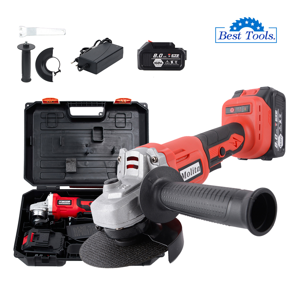 MOLITA เครื่องเจียร์ไร้สาย168V แบต Li-ion 1ก้อน เครื่องเจียร์แบตเตอรี่ เครื่องเจียร์ไฟฟ้า ลูกหมู 4 น