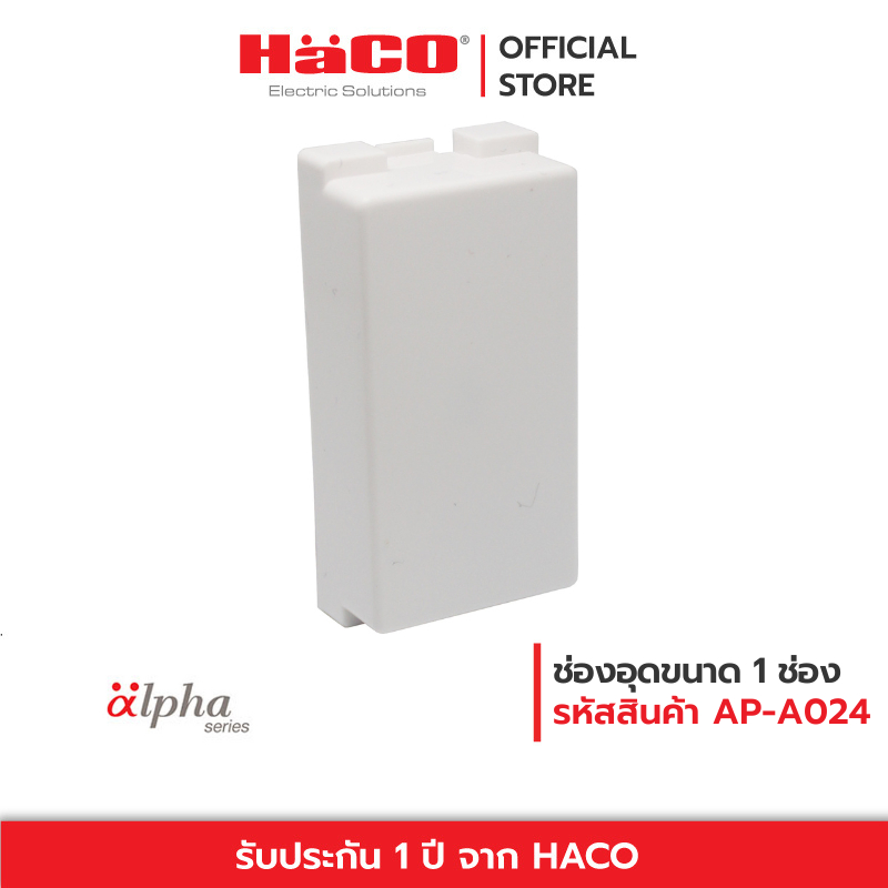 HACO ช่องอุดขนาด 1 ช่อง รุ่น AP-A024 แพค 3 ชิ้น