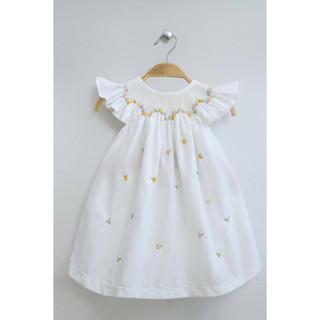 Pre order สม็อคเดรสสุดน่ารัก Baby girl dress smocked, Memory Lanes Kidswear Brand