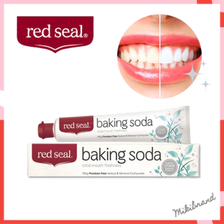 Red seal ยาสีฟัน Baking Soda ขจัดคราบเหลือง เผยฟันขาวสดใส ลมหายใจสดชื่น