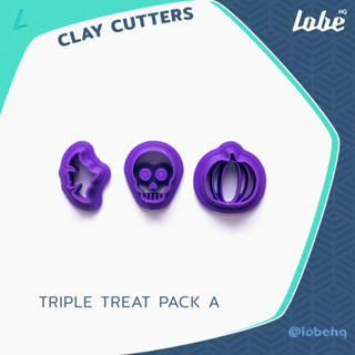 Triple Treat Pack A Clay Cutter Size 19/ Clay Tools/ Polymer Clay Cutter/ แม่พิมพ์กดดินโพลิเมอร์รูปทรงธีมฮัลโลวีนเซ็ท A