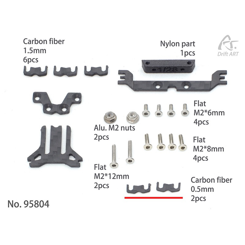 Drift ART ชุดยึดบอดี้ Mini-Z สำหรับ ดริฟอาร์ท DA4, DA3S