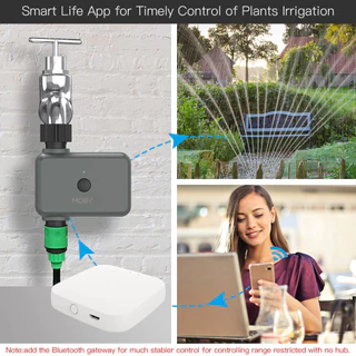 MOES Tuya Smart Valve วาวล์น้ำอัตโนมัติ เปิดปิด ตั้งเวลาผ่านแอป Bluetooth Smart Sprinkler Timer, Hose Water Timer