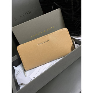 Charles &amp; keith Zip-Around Long Wallet กระเป๋าสตางค์ใบยาว