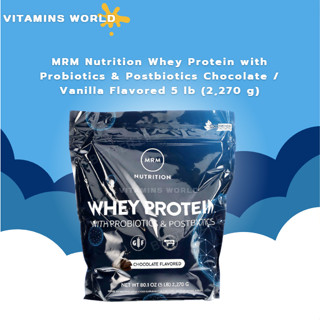 MRM Nutrition Whey Protein with Probiotics &amp; Postbiotics Chocolate / Vanilla Flavored 5 lb (2,270 g) (V.345)