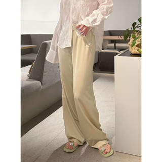 กางเกงขายาวผ้าซิลค์ซาติน SILK SATIN LOOSE PANTS