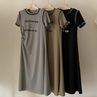 ผ้าแฟชั้น ชุดเดรสกระโปรงยาว รหัส8289 ไซส์ M เสื้อผ้าผู้หญิง เดรส