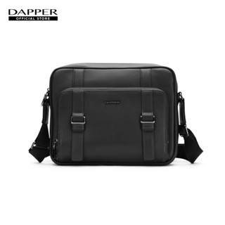 DAPPER กระเป๋าสะพายข้าง Double Buckle Crossbody Bag สีดำ (BM4B1/1205)