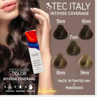 Tec italy Designer สีย้อมปกปิดผมขาว  intense coverage 90ml สีย้อมผมรุ่นแอมโมเนียต่ำ ปกปิดผมขาวได้เนียนสนิท