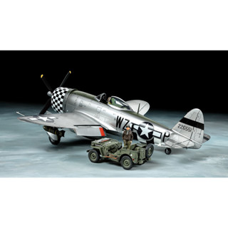 TAMIYA 25214 REPUBLIC P-47D THUNDERBOLT "BUBBLETOP" &amp; 1/4 TON 4X4 [1/48]