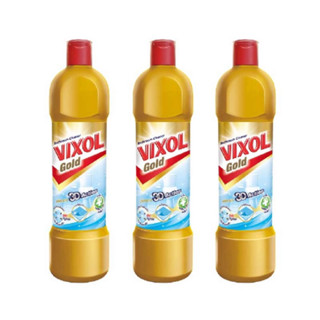 3 ขวด วิกซอลโกลด์ 900 มล. น้ำยาล้างห้องน้ำ vixol gold