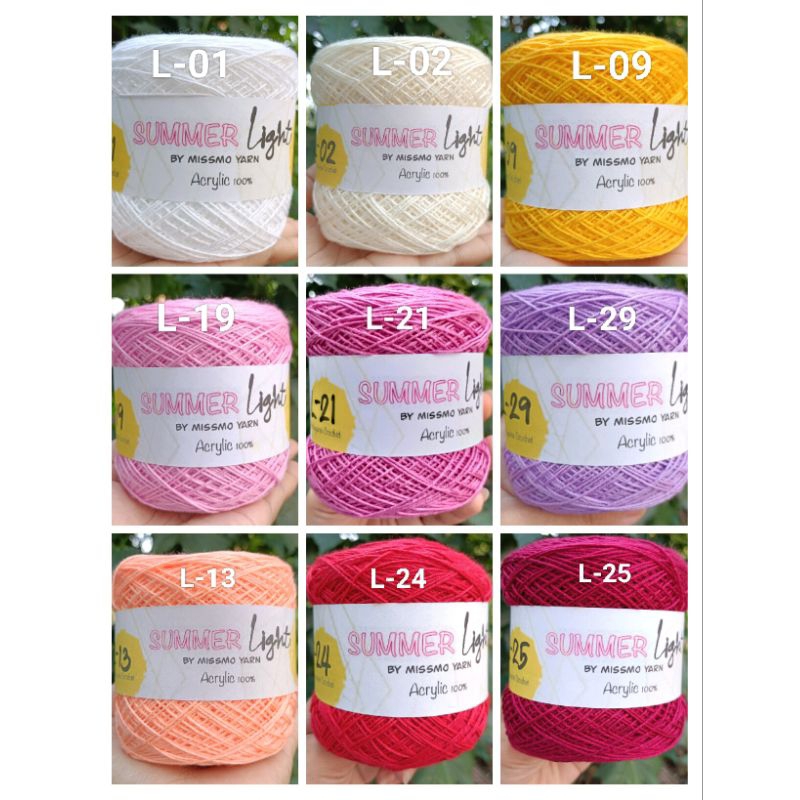 พร้อมส่ง #ไหมmissmo รุ่น #Summer Light เบอร์20# ขนาด100กรัม/ม้วน