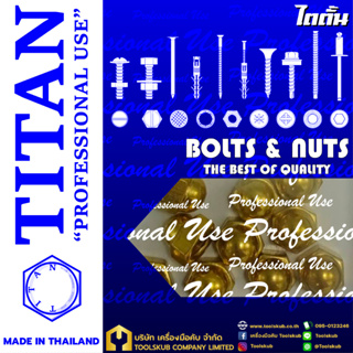 TITAN “PROFESSIONNAL USE” MADE IN THAILAND RP-4400 หัวน็อตหมวก-ทอง M5-0.8 (10ตัวใน1ห่อ)