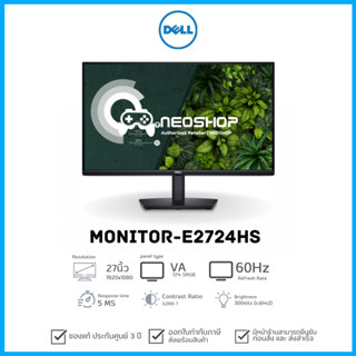 Dell 27 MONITOR E2724HS ,27" 1920x1080, DP 1.2+HDMI 1.4+VGA