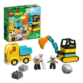 LEGO DUPLO Town Truck &amp; Tracked Excavator Construction Vehicle 10931 Toy for Toddlers 2-4 Years Old Girls &amp; Boys