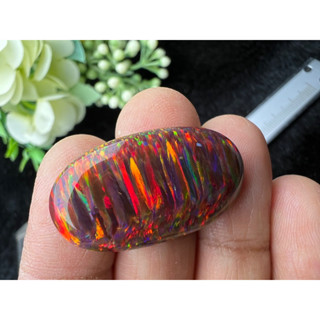 chocolate  brown opal i lab opal 14 carats 1 pieces size 15x22 mm 1 pieces