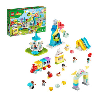 LEGO DUPLO Town Amusement Park Fairground 10956 Building Set - Featuring 7 Duplo Figures,