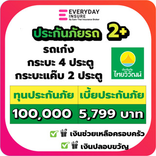 ประกันรถยนต์ ประกัน2+ ประกันภัยไทยวิวัฒน์