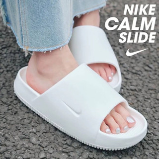 🔥จัดโปรโมชั่น🔥 รองเท้าแตะ Nike Calm Slide 2023 รุ่นใหม่ Unisex ผิวหยาบพื้นโลโก้ ใส่สบาย☁️