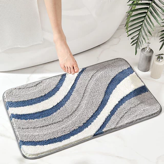 Goody Home พรมเช็ดเท้าสี่เหลี่ยมผืนผ้า ขนาด 60*40 Cm.พื้นนุ่มสบาย มีให้เลือก 2 สี