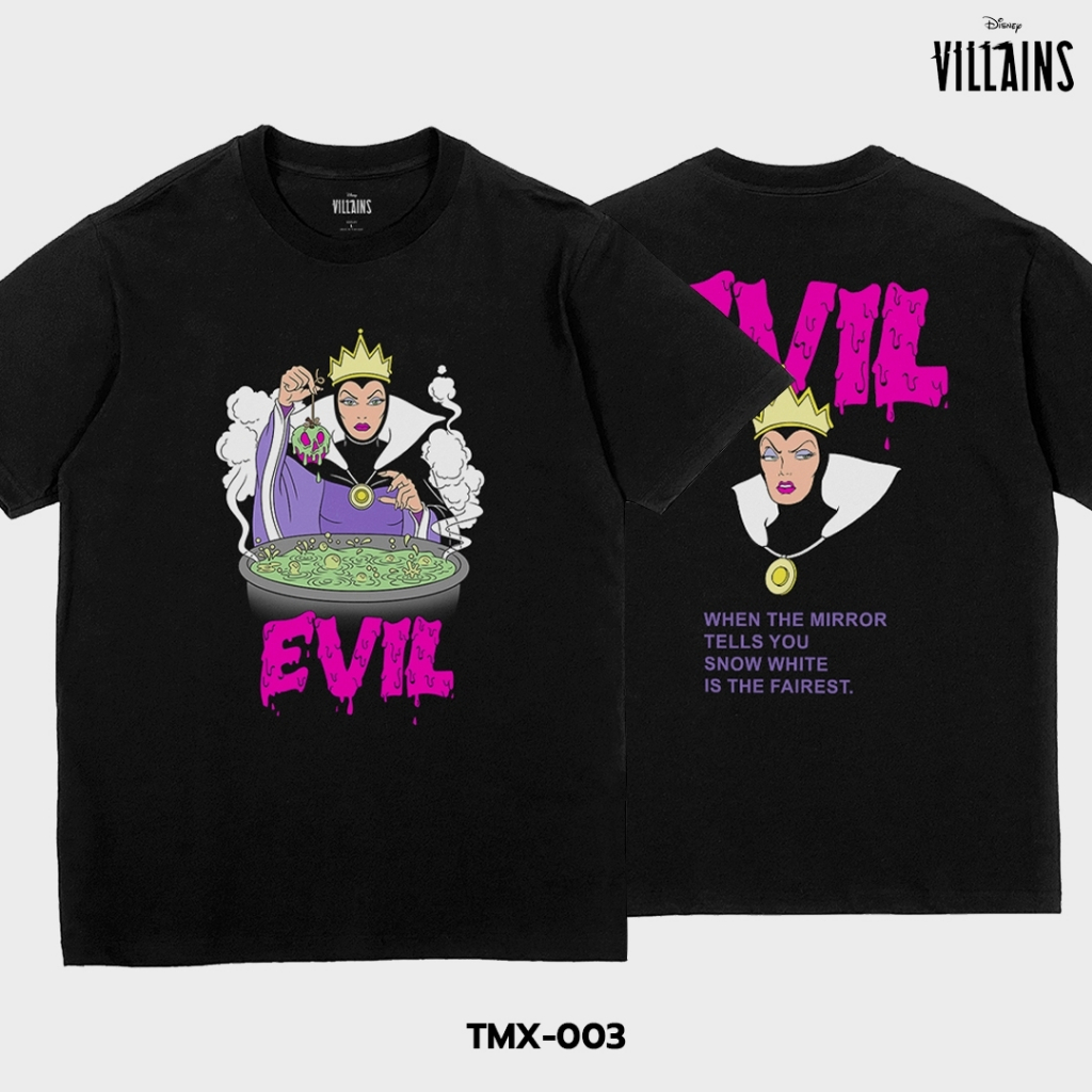 Power 7 Shop เสื้อยืดการ์ตูน "Villains" ลิขสิทธิ์แท้ DISNEY (TMX-003)