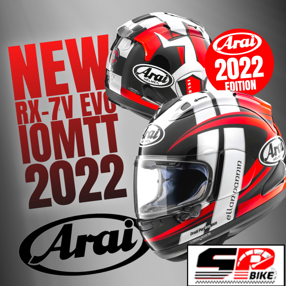 แถมฟรี !!! กระเป๋าใส่หมวกกันน็อค !! หมวกกันน็อค ARAI RX-7V EVO IOM TT2022-2023 ส่งไว!!