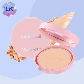 CATHY DOLL แป้งผิวนู้ด SKIN FIT NUDE MATTE POWDER PACT SPF30 PA+++ No.2 ไลท์เบจ 4.5 กรัม เนียนให้สุด ปิดทุกรอยหมองคล้ำ