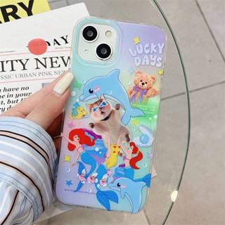 สอบถามก่อนกดสั่ง เคสหมี เคสแมว เคสนางเงือก ไล่สี ผิวเงา เคสลายสัตว์ โลมา ผิวมัน ขอบนิ่ม เคสแข็ง mermaid เคสโทรศัพท์