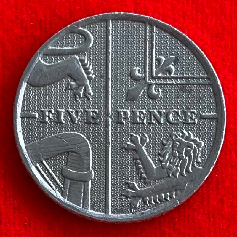 🇬🇧 เหรียญอังกฤษ​​ United Kingdom 5 pence ปี 2009 เหรียญต่างประเทศ