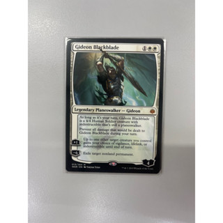 การ์ด MTG Gideon Blackblade White Magic the Gathering EDH รุ่น War สภาพ Nm