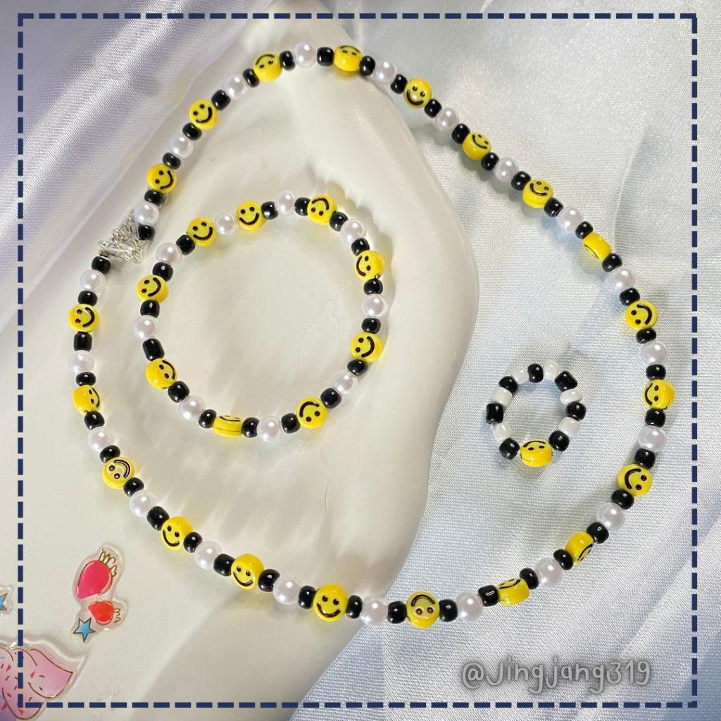 Pearl smile สร้อยคอมุกสลับยิ้มไสต์น่ารัก สร้อยพาสเทล