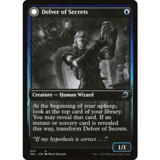 [MTG] Delver of Secrets [DBL] [BLUE] [UNCOM] [NORMAL] [ENG] (การ์ดเมจิค / Magic the Gathering)