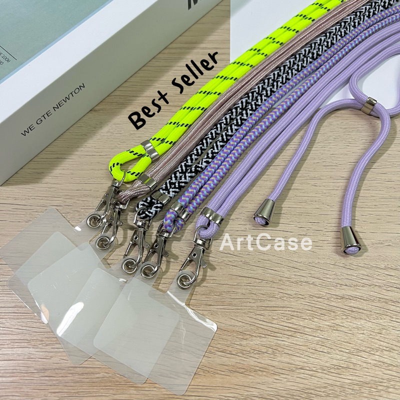 สายห้อยมือถือ สายสะพายโทรศัพท์ แผ่นตาไก่ใส่ได้ทุกรุ่น แบบไม่ต้องเจาะ set2