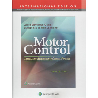 [หนังสือ] Motor Control Translating Research into Clinical Practice แพทยศาสตร์ อายุรศาสตร์ ประสาทวิทยา internal medicine