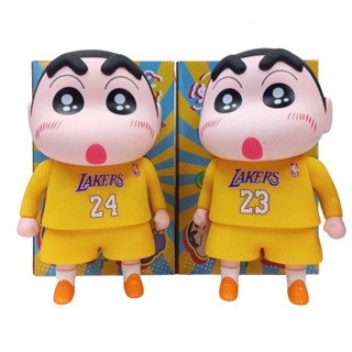 ชินจัง Crayon Shin Chan Cosplay LA LAKERS No.23 24 PVC Figure 23 cm 2 Pcs/Set