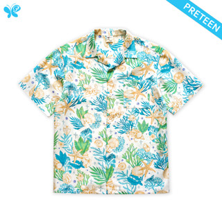 Preteen Oversized Relax Shirt - Ocean Reverie เสื้อฮาวายสำหรับเด็กโตทรง Oversized  พิมพ์ลวดลายความสวยงามจากท้องทะเล